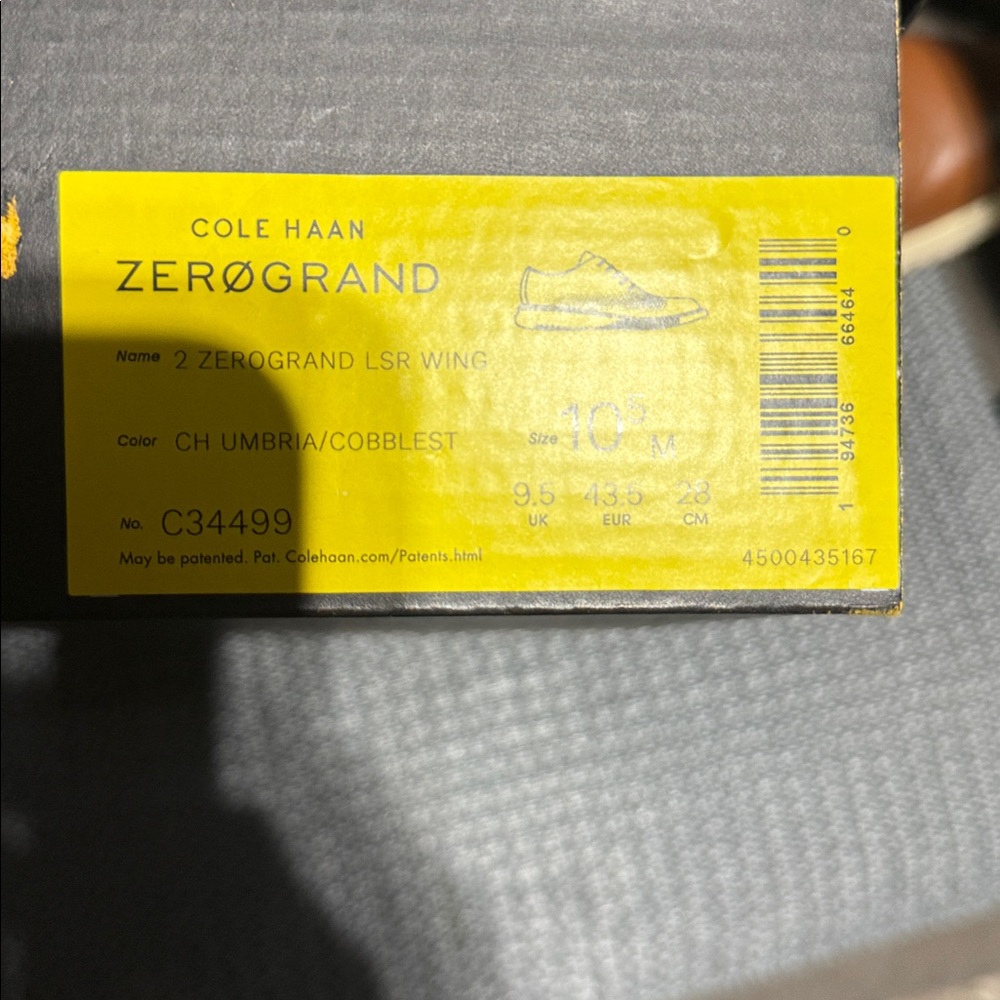 Cole Haan ZeroGrand Shoes. Brown in color. Size 10.5. NIB - Picture 6 of 6